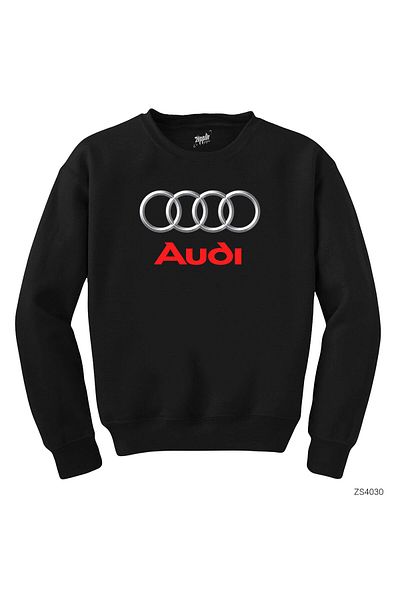 modacreatezepplin Hanorac negru cu logo Audi