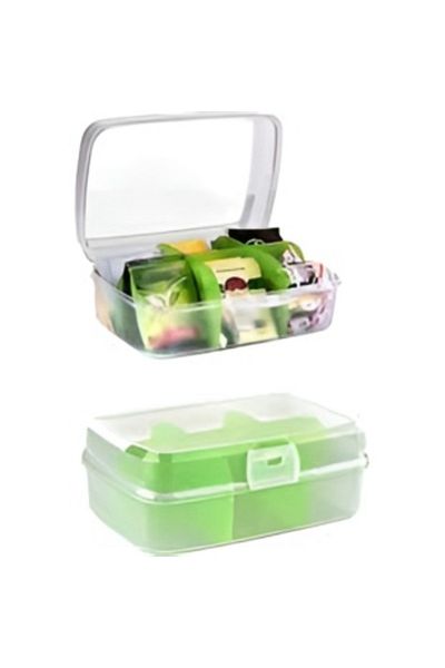 Mutfak Köşesi Premium Tea Bag Storage Box 6 Compartments, Permium Organizer