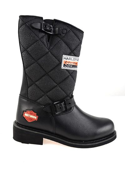 Harley Davidson Black Women's Boots 025G100071-Black-Leather