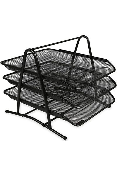 Gingko 3-LAYER METAL WIRE SHELF BLACK