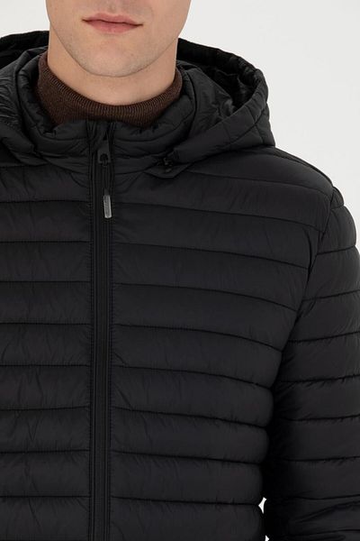 Pierre Cardin Μαύρο παλτό Slim Fit