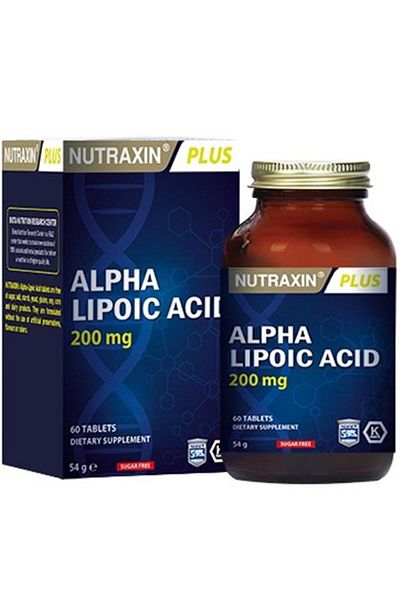 Nutraxin AlphaLipoicAcid 60 Tablets - 200MgFood Supplement Elfakzmtk1