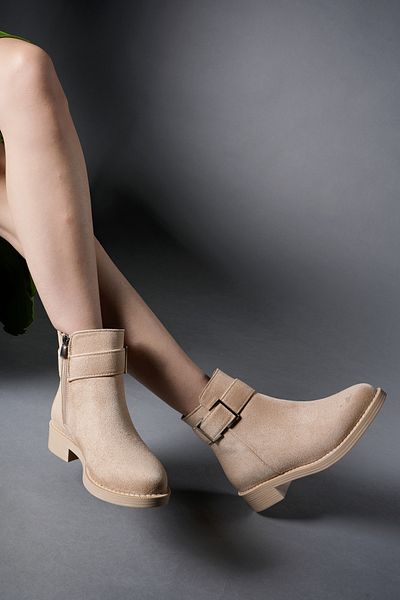 Riccon Hilyariel Γυναικείες Μπότες0012078 Nude Suede