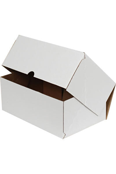 Kolicim 34x26x18cm Kutu - E-ticaret Kargo Kutusu - 4 Nokta Kutu - 5 Desi Kutu - Beyaz - [10 Adet]