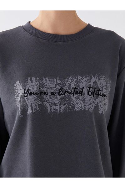 LC Waikiki LCW Vision Crew Neck Printed Long Sleeve Women's Sweatshirt
