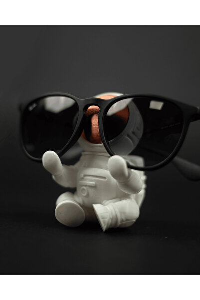 TuransoyCraft حامل مجسم رائد الفضاء - حامل نظرة مطلي - كائن زخرفي