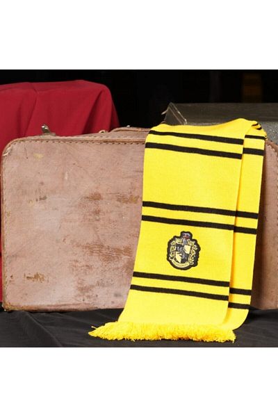Sihir Dükkanı Φουλάρι Hufflepuff 18×170 cm Πλεκτό Ακρυλικό με άδεια χρήσης