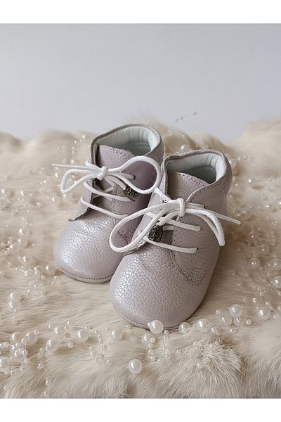 Hodore Lilac Genuine Leather Baby Booties