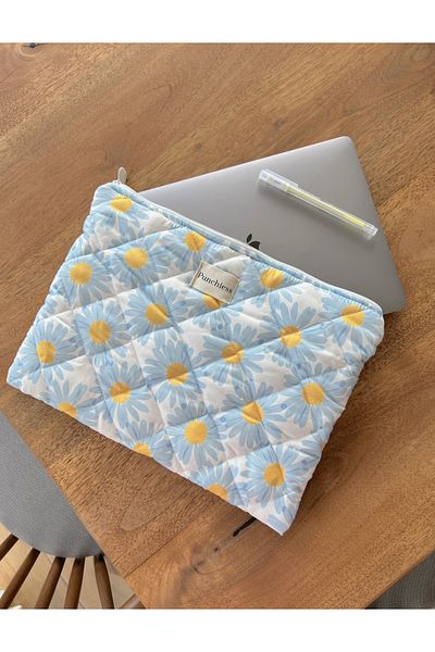 Punchiess Daisy Patterned Laptop Tablet Case 15-16 inches