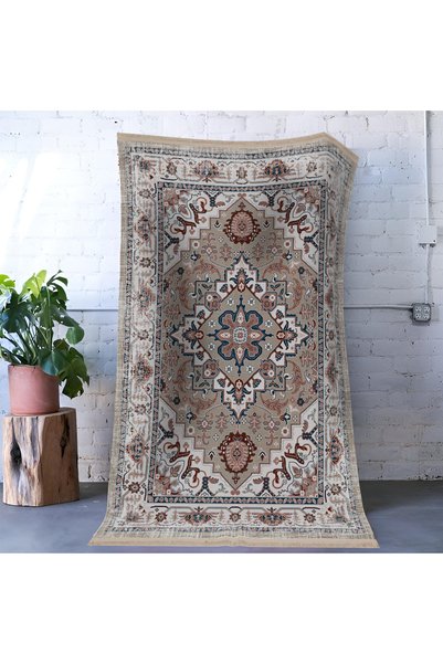 Rugs Modern Halı Covor decorativ vintage cu motive tradiționale, în nuanțe de...
