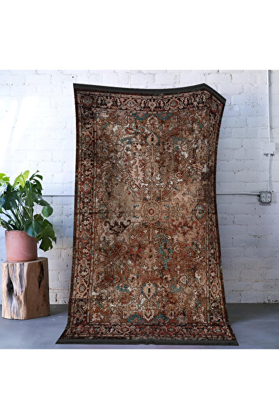 Rugs Modern Halı Mira Bej Ton Koyu Tema Çok Renkli Geleneksel Motif Etnik Des...