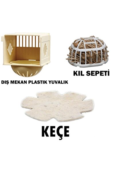 Fit Fly Kanarya Dış Mekan Yuvalık Seti Keçe Yuva Kılı