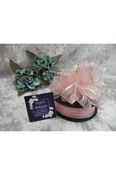 GÜLSEMALİ 2.5 CM pink GÜLBANT STRING RIBBON 20 MT