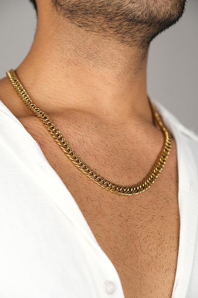 Jack Ferrero Men's Steel Necklace Guaranteed Not to Discolor