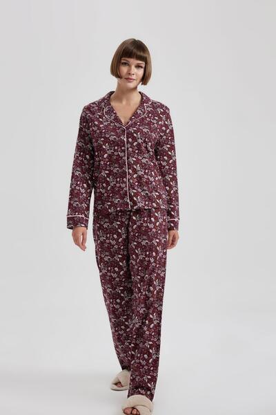 DeFacto Fall in Love Regular Fit Patterned Pajama Bottoms