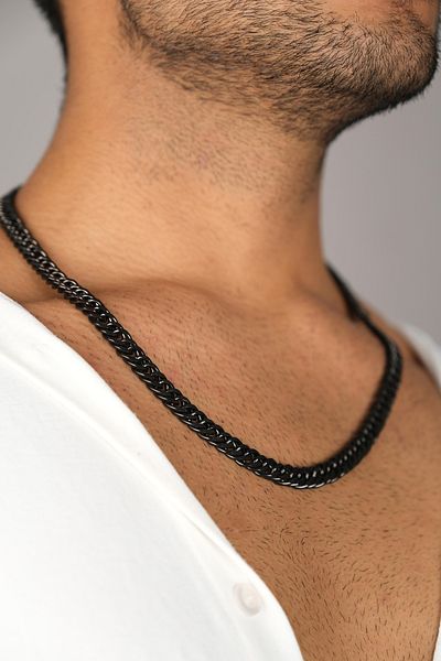 Jack Ferrero Men's Steel Necklace Guaranteed Not to Discolor