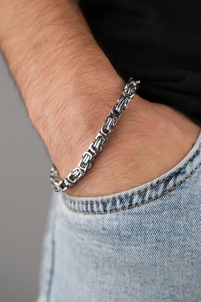 Jack Ferrero Men's Leather Bracelet Steel Lock Does Not Fade Color