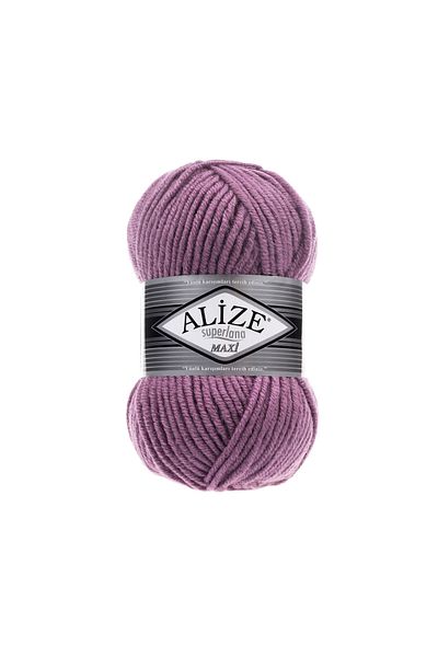 Alize Superlana Maxi 25% μαλλί - 75% ακρυλικό / 100 gr - 100 M για πλέξιμο κασκόλ Beanie 028 Dusty Rose