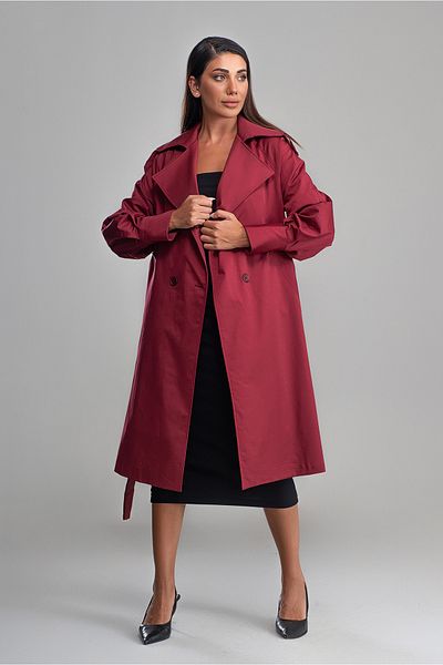 SahraAfra oversize trench coat with cuffs