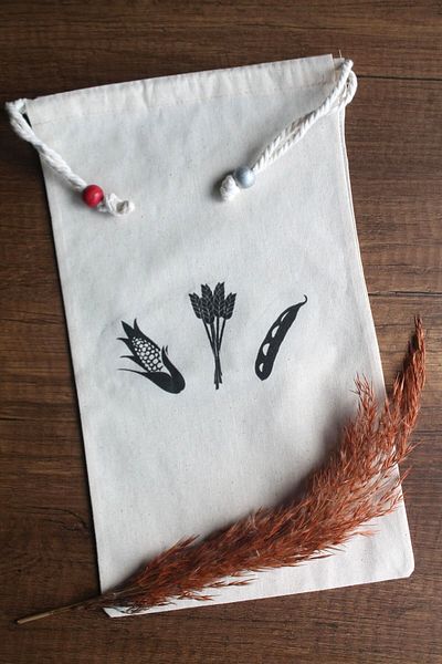 Emtory Home 20x30cm - 2 Pieces Linen Pulses Multi-Purpose Pouch - Storage Bag - Tarhana & Rice Bag