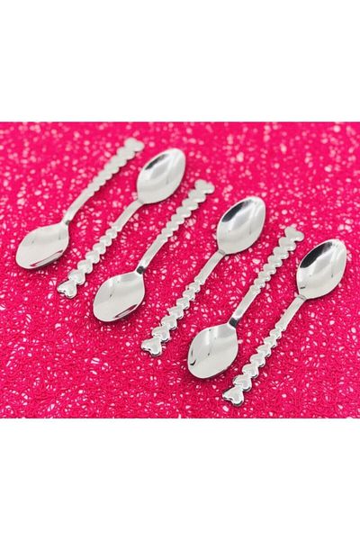 MUTFAKÇIM Set of 6 Heart Teaspoons