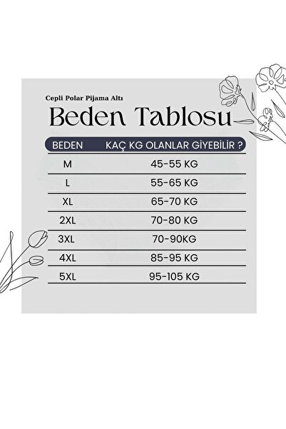 Altınay Luxury Fleece Pocketed Winter Women's Pajama Bottoms ra2