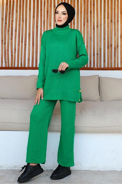 benguen 23007 Corded Button Suit Green