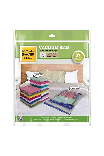 Genel Markalar Bag 2'li Vakumlu Poşet Hurç Seti Xlarge - Plastik - 2 - 55 x 9...