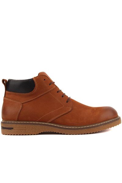SailLakers - Tan Nubuck Leather Lace-Up Men's Boots