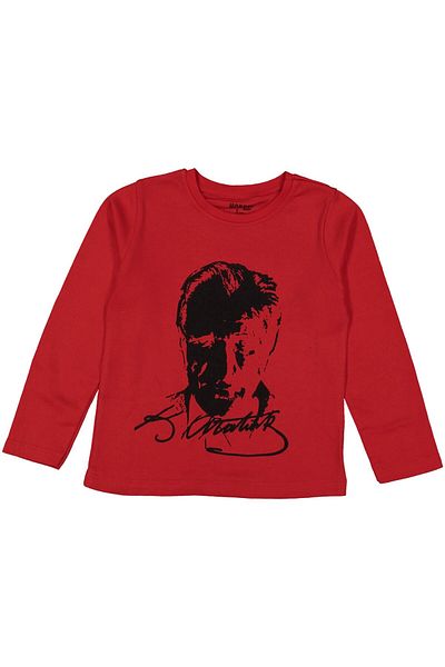 UMKEM GIRL BOY 5/16 YEAR OLD HOPPIE LONG SLEEVE ATURK PRINTED TSHIRT 29 OCTOBER 10 NOVEMBER