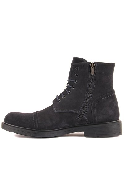 SailLakers - Lacivert Süet Deri Fermuarlı Erkek Bot 102-3507-121K