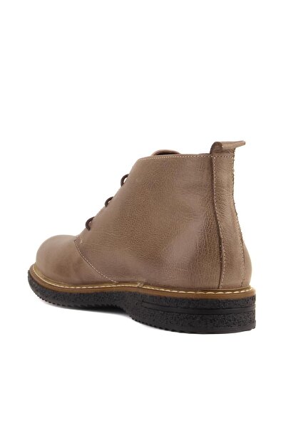 SailLakers - Ανδρικές μπότες με κορδόνια από δέρμα βιζόν ανοιχτό 102-9065-21750