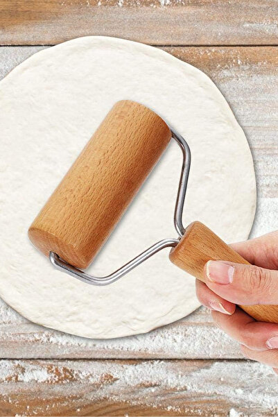 NOYİSKA Ahşap Saplı Rulo Hamur Açıcı Merdane Pürüzsüz Oklava Pizza Börek Açma...