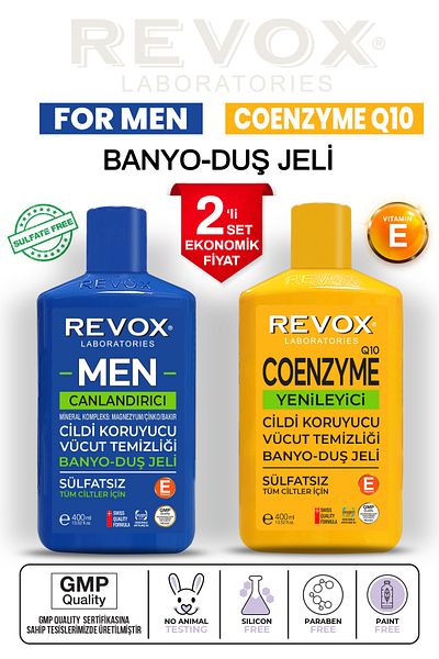 Revox Multi Mineral Complex Skin Revitalizing + Coenzyme Q10 Skin Renewing Shower Gel Economic Set