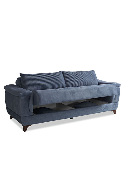 Eymense Lizbon Çekyatlı Üçlü Kanepe Çekyat