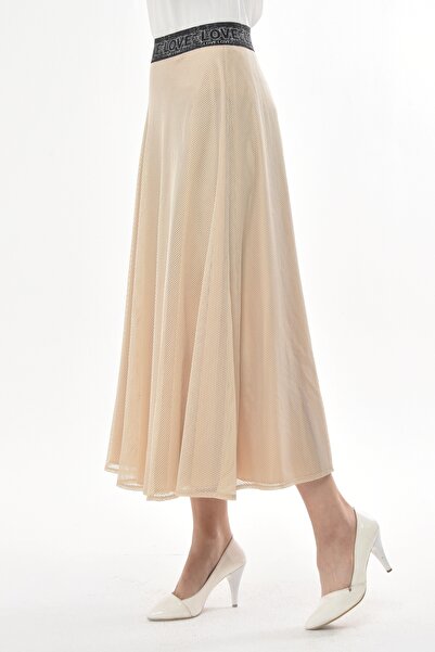 Asees Mesh A-Line Skirt