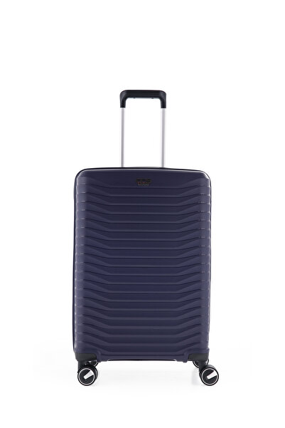 ÇÇS Lüks Silikon Kırılmaz Kabin Boy Valiz Lacivert