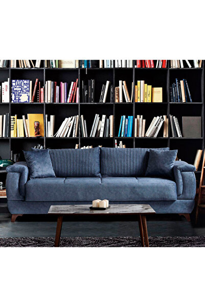 Eymense Lizbon Çekyatlı Üçlü Kanepe Çekyat