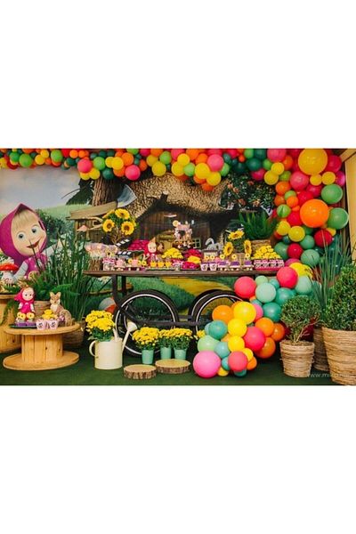 MERİ PARTİ 100 Pieces Yellow-pink-fuchsia-green-orange-blue Metallic Balloon And Balloon Chain Concept Balloon Party