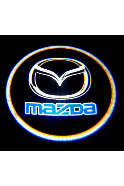 ototime Mazda Araçlar İçin Pilli Yapıştırmalı Kapı Altı Led Logo-Markana Özel Sticker Hediye-