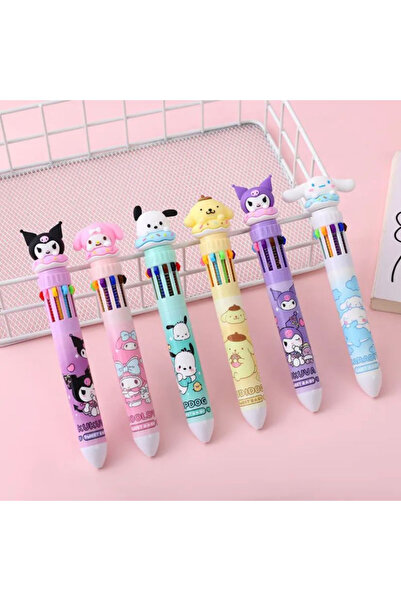 facnspt Kawaii 6 أنواع قلم حبر جاف اللون