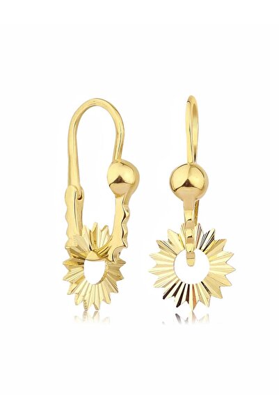 MaGold Muhacir Göçmen Küpesi Altın Küpe Günlük Çok Şık 14 Ayar