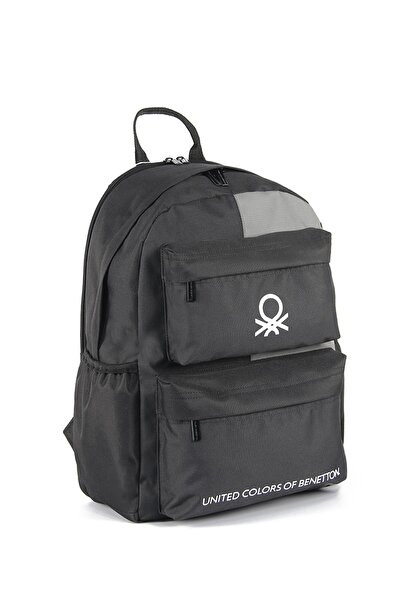 United Colors of Benetton حقيبة ظهر للمدرسة الابتدائية ذات مقصورة مزدوجة للأط...