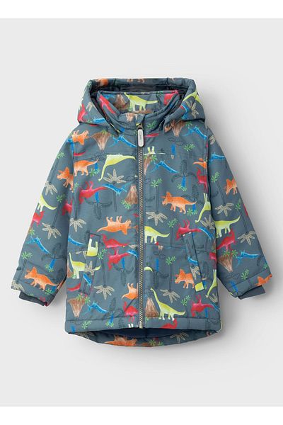 name ıt Name It's Blue Men's Coat NMMMAX JACKET HAPPY DINO