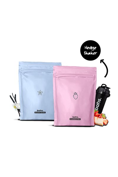 bahs. Vanilla Strawberry Cake - Powder with 1 Smooth Protein, 1 Shaker GIFT