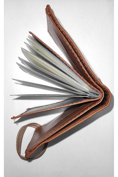 firdevsi hobi nubuck Horizontal Elastic Cased Card Holder Wallet