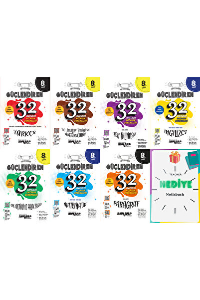 Ankara Yayıncılık 8. Sınıf Yeni M 2024 Tüm Dersler Yeni Sorular 32 Haftalık G...