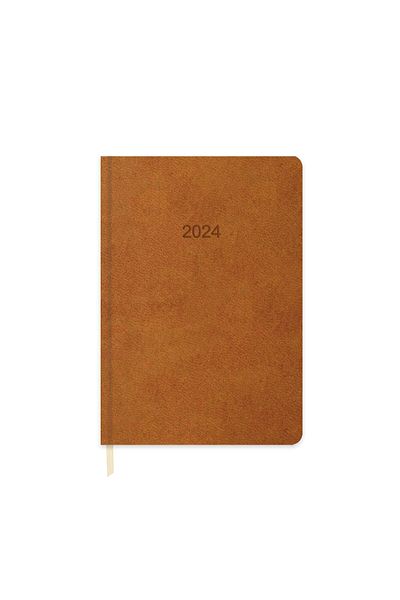KESKİN COLOR Sharp Color Thermo Leather 2024 Daily Agenda, кафява 16x24