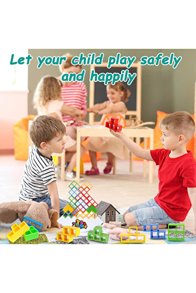 YILDIRIM OYUNCAK Balance Tetris Kule Renkli Yapı Denge Oyunu