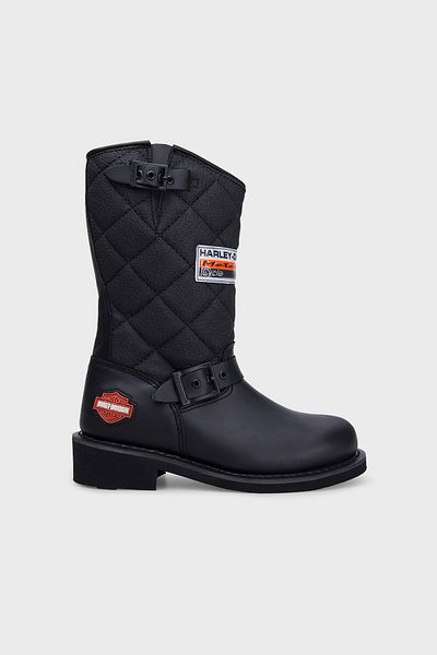 Harley Davidson Μαύρα Γυναικεία Μποτάκια 025G 100071 -Μαύρο-Δερμάτινο